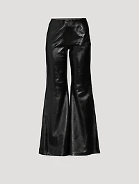Leather Flared Trousers