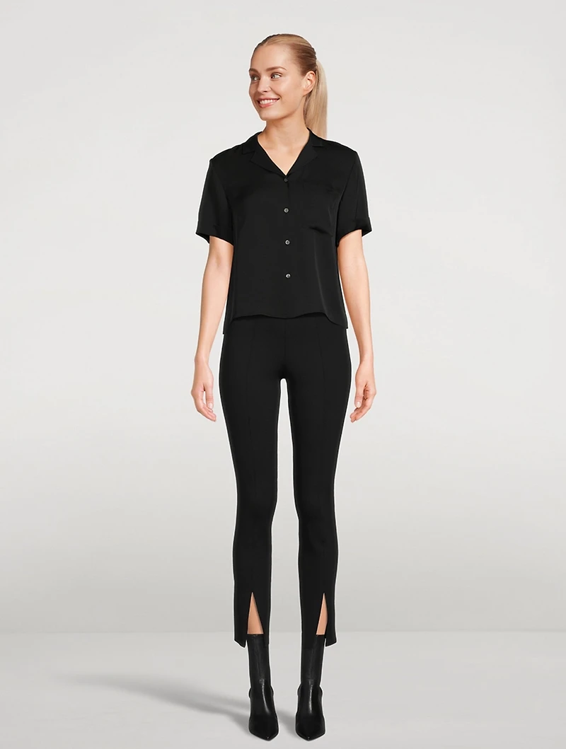 Silk Georgette Camp Shirt