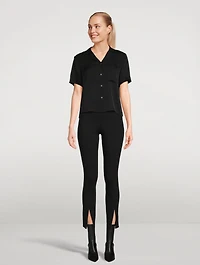 Silk Georgette Camp Shirt