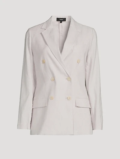 Double-Breasted Good Linen Blazer