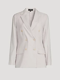 Double-Breasted Good Linen Blazer