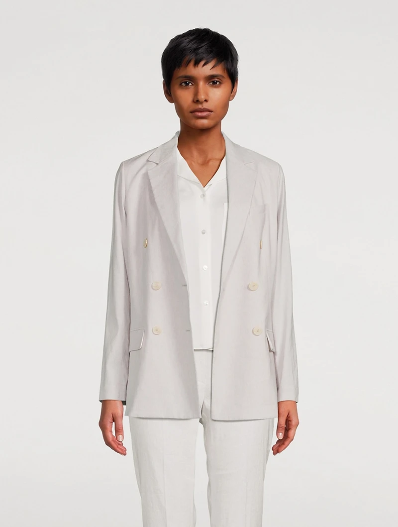 Double-Breasted Good Linen Blazer