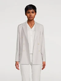 Double-Breasted Good Linen Blazer