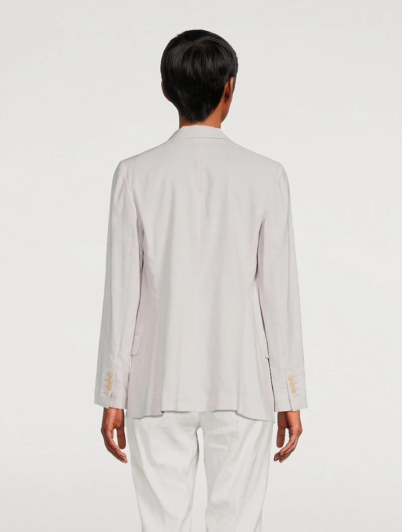 Double-Breasted Good Linen Blazer