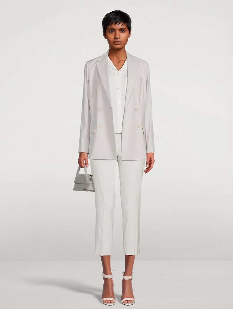Double-Breasted Good Linen Blazer