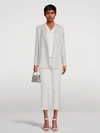Double-Breasted Good Linen Blazer