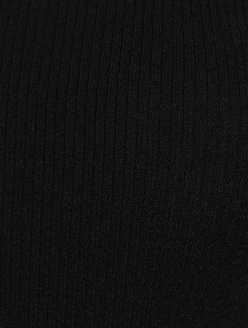 Sleeveless Sheer Turtleneck