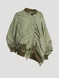 Deconstructed Oversized Bomber Jacket