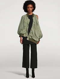 Deconstructed Oversized Bomber Jacket