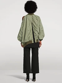 Deconstructed Oversized Bomber Jacket