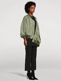 Deconstructed Oversized Bomber Jacket