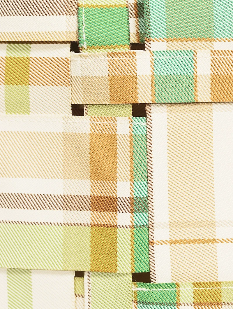 Woven Maxi Skirt Plaid Print