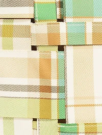 Woven Maxi Skirt Plaid Print