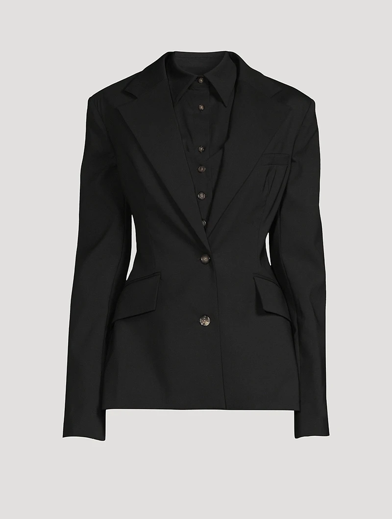 Blazer With Shirt And Vest Insert