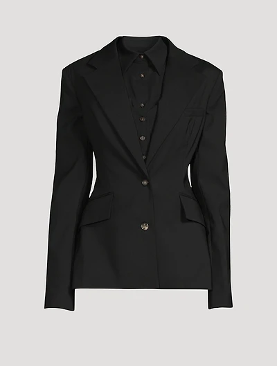 Blazer With Shirt And Vest Insert