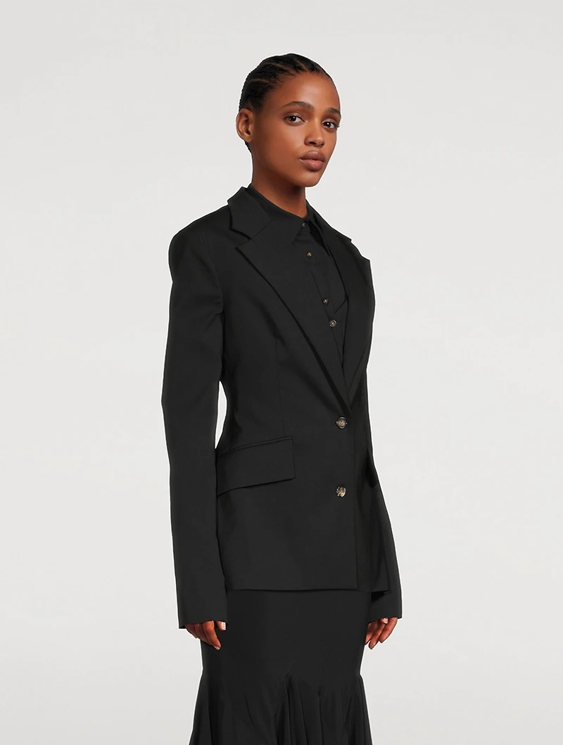 Blazer With Shirt And Vest Insert
