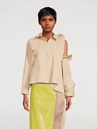 Double-Collar Poplin Shirt