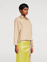 Double-Collar Poplin Shirt