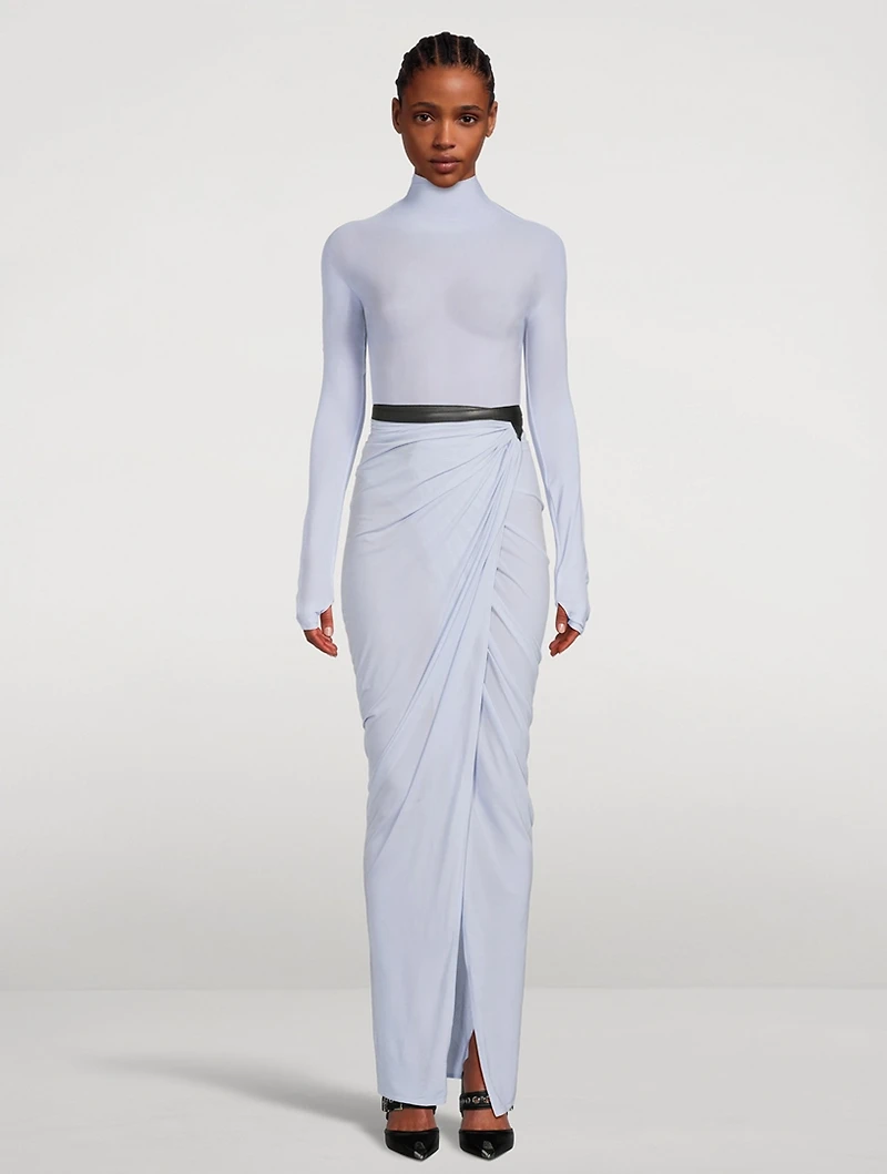 Sheer Mockneck Bodysuit