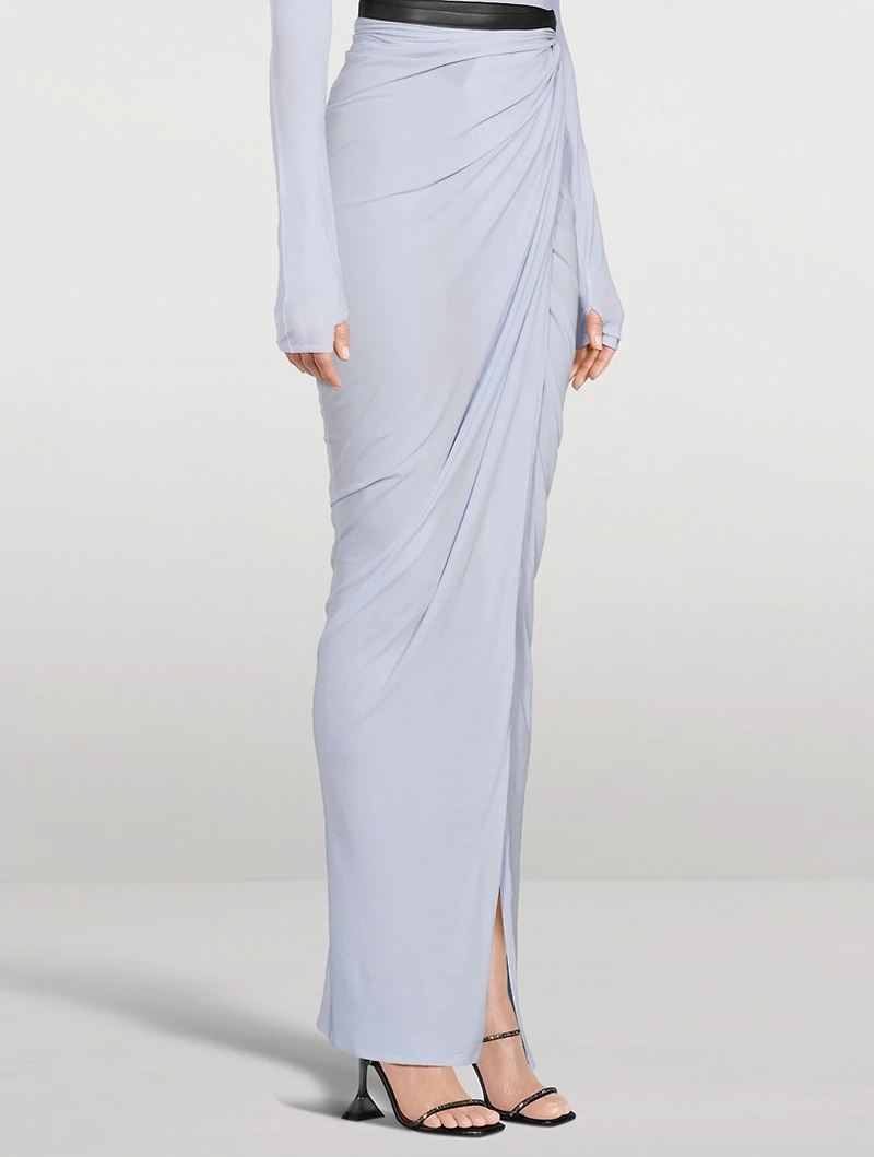 Draped Maxi Skirt