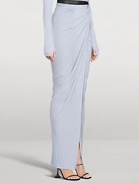 Draped Maxi Skirt