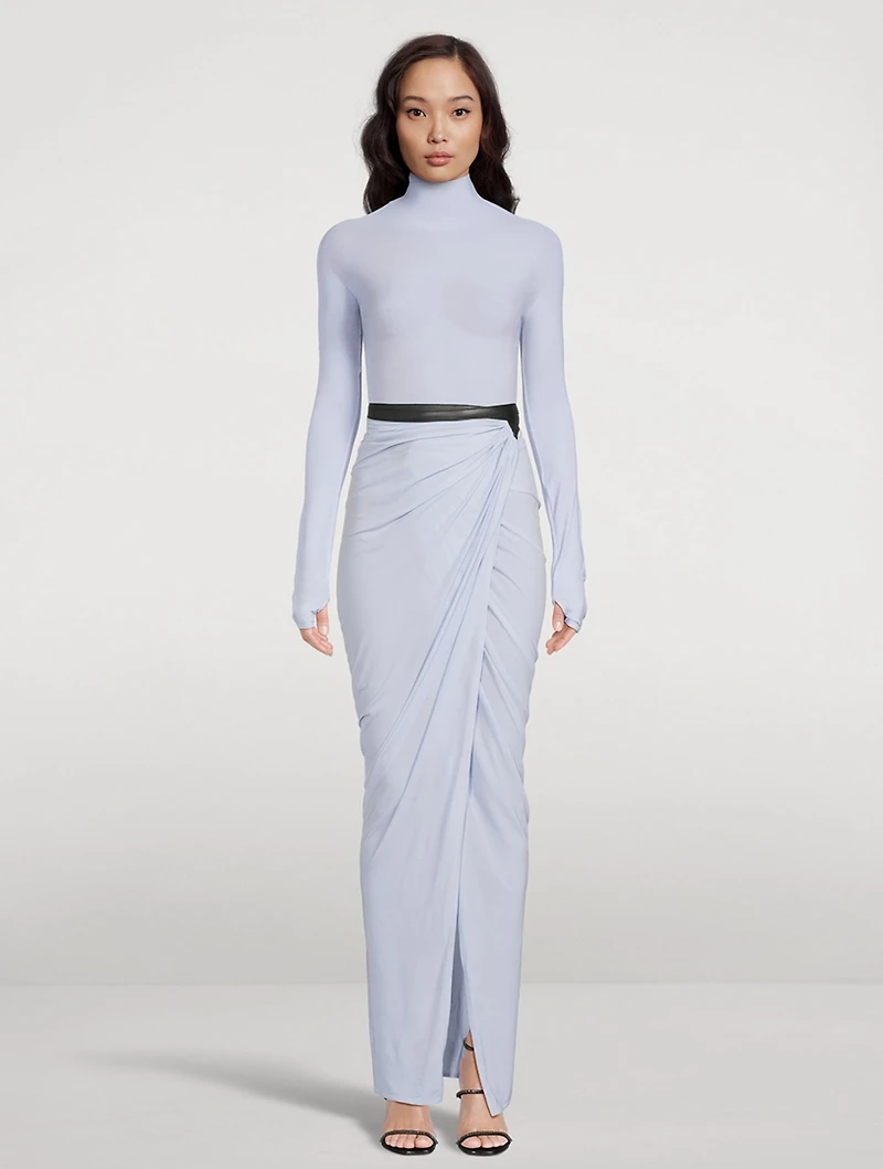 Draped Maxi Skirt