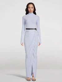 Draped Maxi Skirt