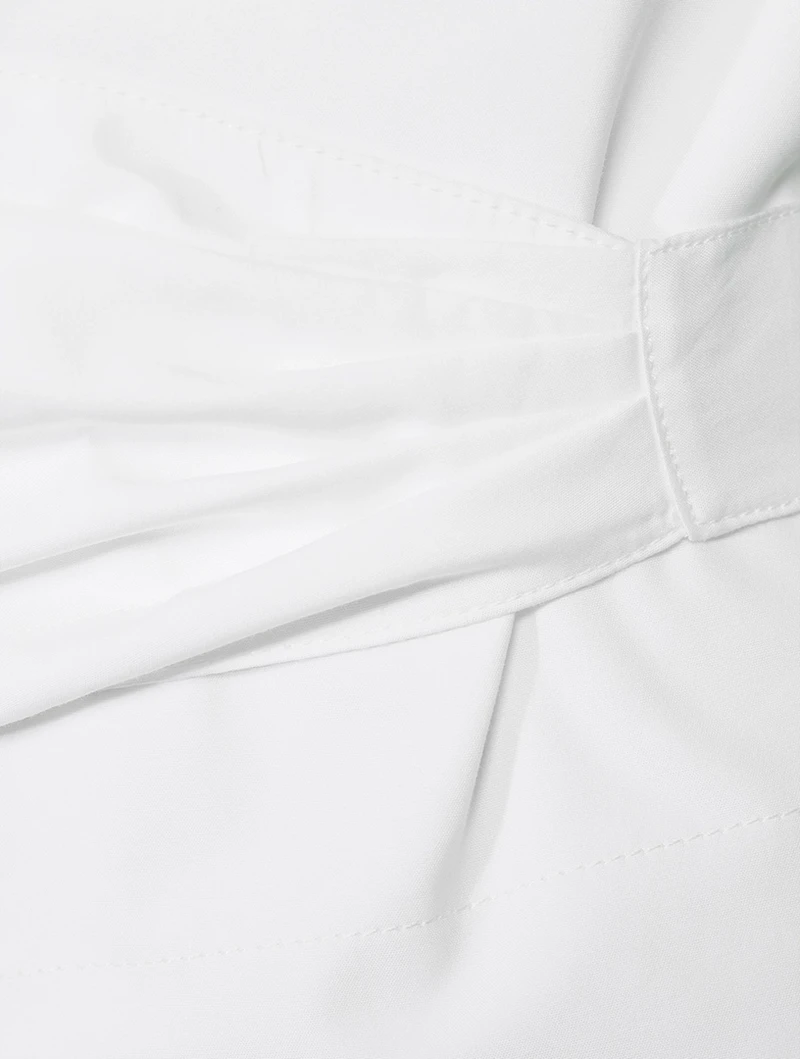 Wrapped Poplin Shirt Dress