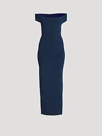Lurex Off-The-Shoulder Gown