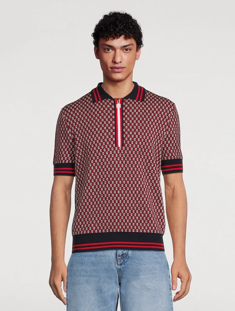 Wool Monogrammed Polo Shirt