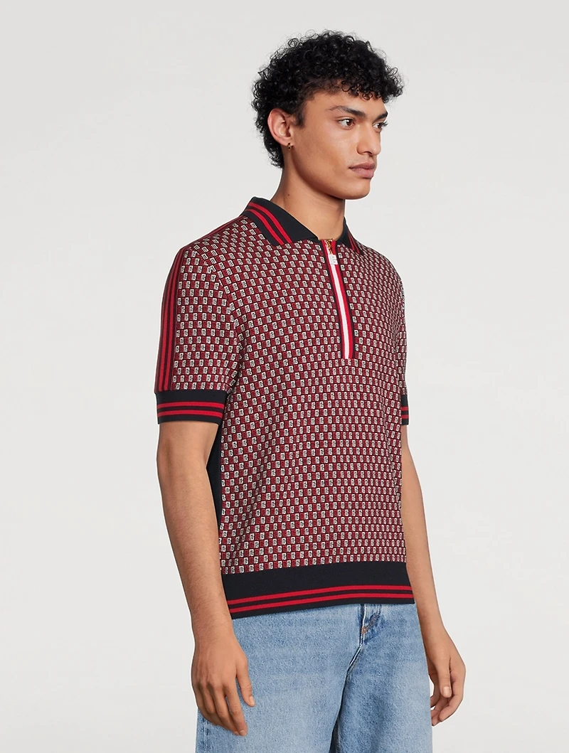 Wool Monogrammed Polo Shirt