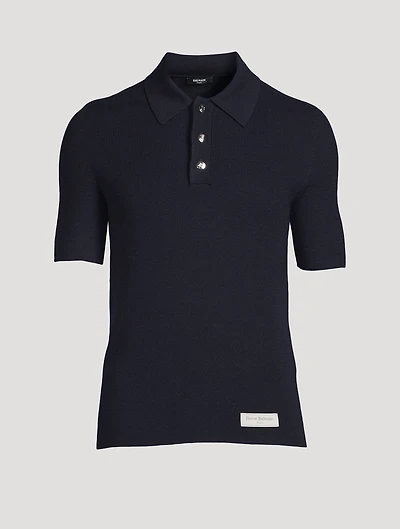 Pierre Wool Short-Sleeve Polo Shirt