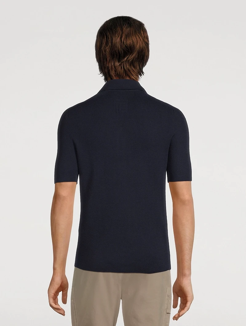 Pierre Wool Short-Sleeve Polo Shirt