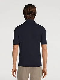 Pierre Wool Short-Sleeve Polo Shirt