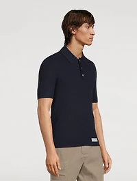Pierre Wool Short-Sleeve Polo Shirt