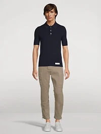 Pierre Wool Short-Sleeve Polo Shirt
