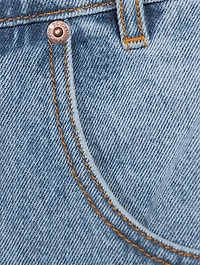 Contrast-Effect Oversized Jeans