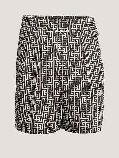 Bermuda Shorts Monogram Print