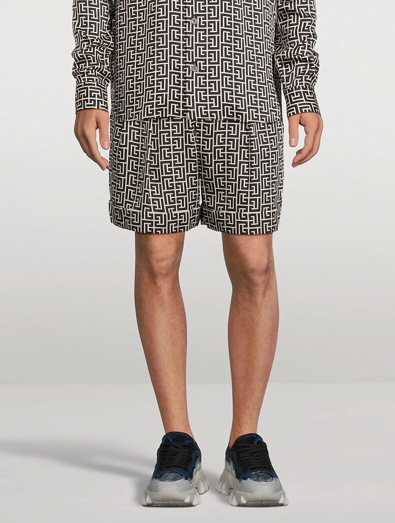 Bermuda Shorts Monogram Print