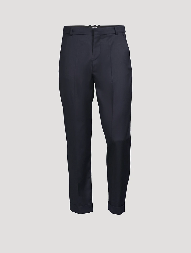 Wool Straight-Leg Pants