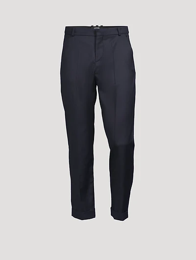 Wool Straight-Leg Pants