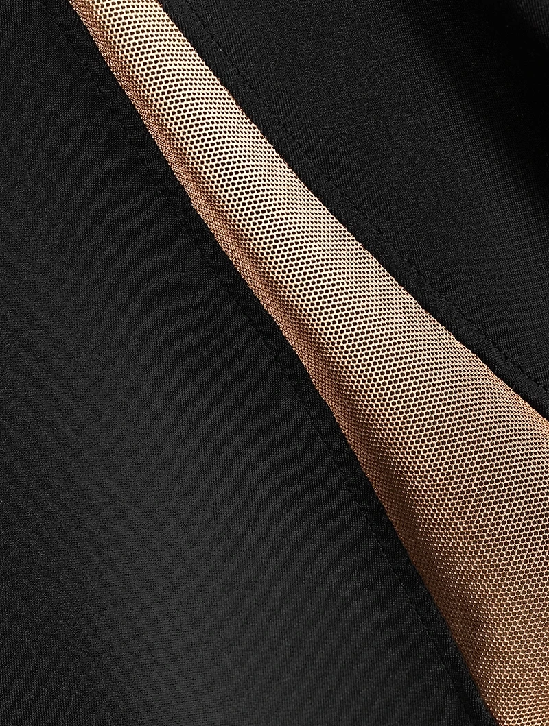 Snake Mesh One-Piece Swimsuit