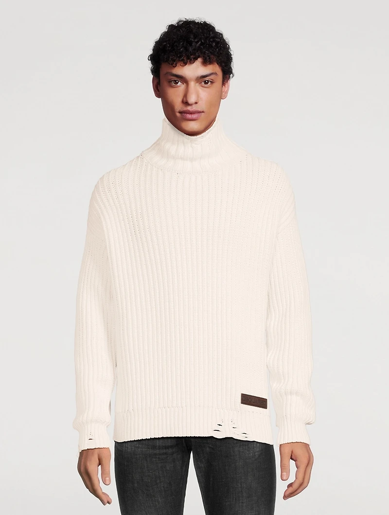 Broken Stitch Double Knit Sweater
