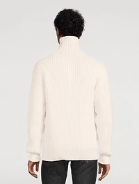 Broken Stitch Double Knit Sweater