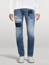 Cool Guy Patchwork Skinny Jeans
