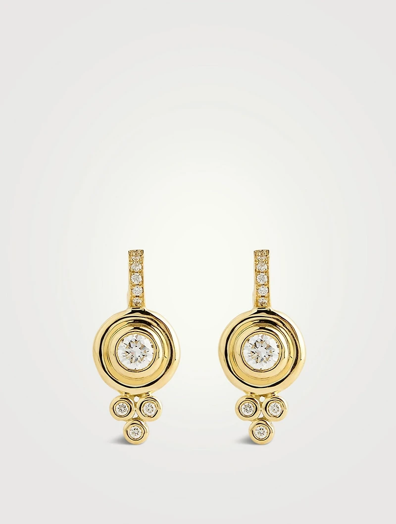 18K Gold Classic Diamond Earrings