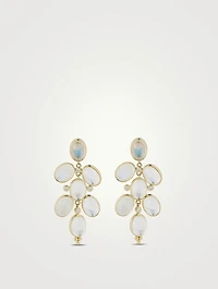 18K Gold Blue Moonstone Drop Earrings