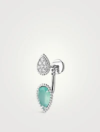 S And XS Serpent Bohème 18K Gold Single Stud Earring With Diamonds