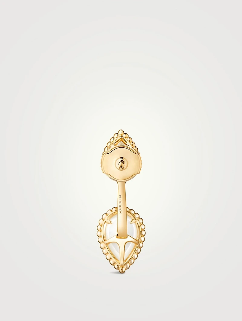 S And XS Motif Serpent Bohème Stud Earring With Mother-Of-Pearl And Diamonds