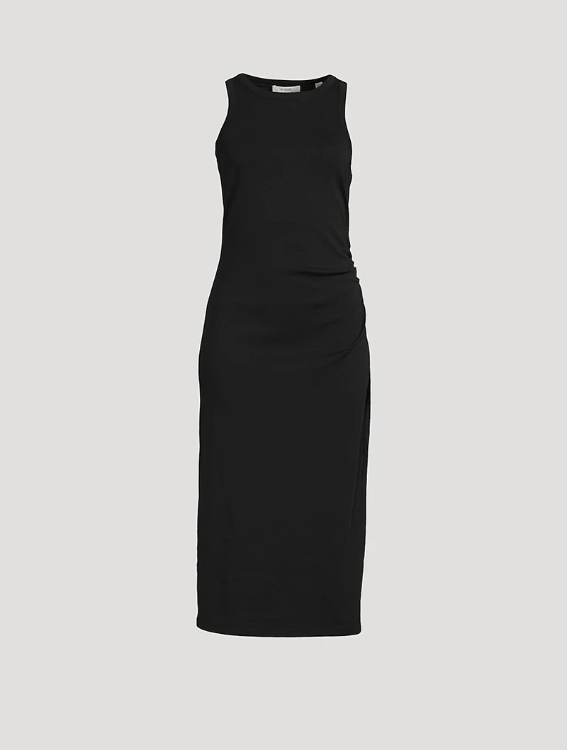 Draped Jersey Midi Dress